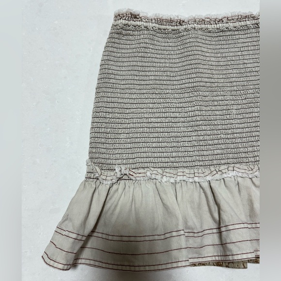 Pilcro Anthropologie Smocked Mini Skirt Size XS - Picture 4 of 13